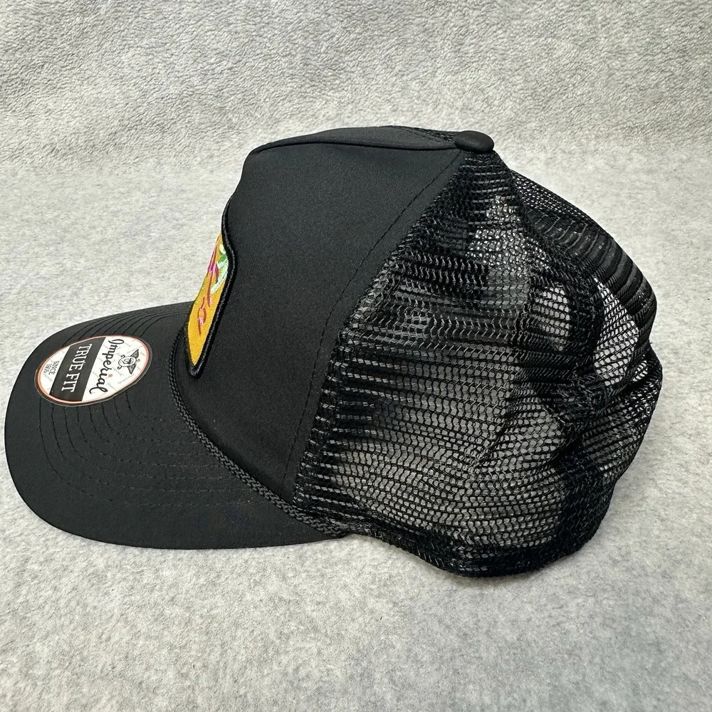 Imperial Golf Hat Adult OSFA Black SnapBack MMPC 22 Patch Logo Rope Brim Trucker